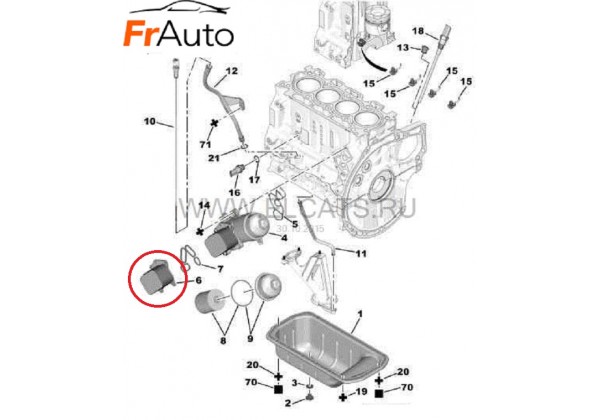 Радіатор масляний двигуна Peugeot/Citroen, C1 C2, C3, Xsara, 107, 206, 207, 307, 308, Bipper, Nemo, Fiorino, Partner 2, Berlingo 2, Partner, Berlingo, 1007, 1.4 Hdi, 1.6 HDi